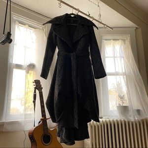 CQ by CQ Black Tweed Winter Collared Coat MEDIUM